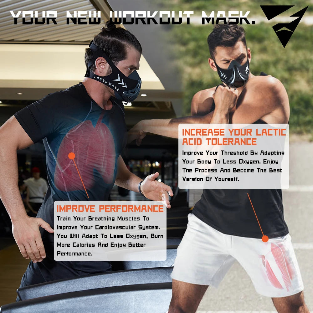 Elevation Training Mask – Black Fitness Gear for Running and Gym Workouts