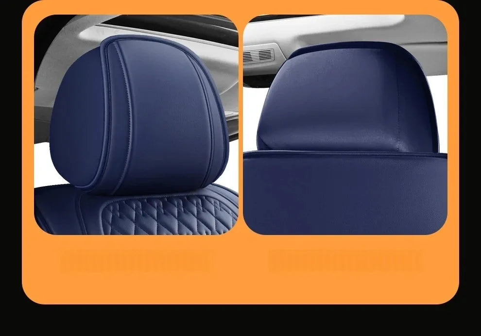 Full-Wrap Leather Car Seat Covers – Durable Universal Fit for All-Season Driving