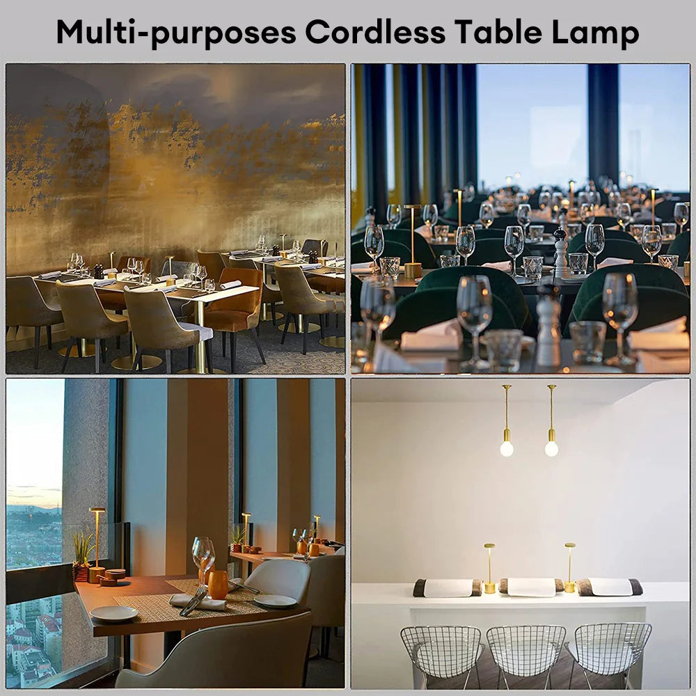 Rechargeable Table Lamp – Stepless Dimming Touch Light for Bedside Decor