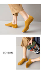 Cotton Low-Cut Ankle Socks – Breathable Casual Footwear for Men