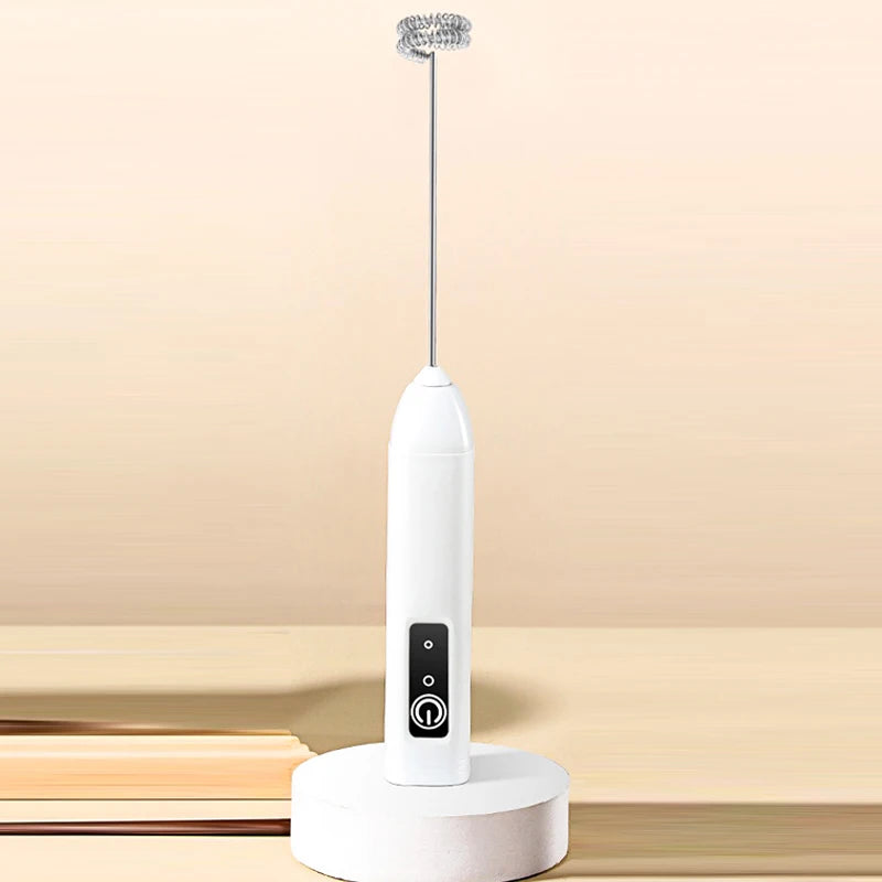 Electric Handheld Milk Frother – Portable Battery Foam Mixer for Coffee