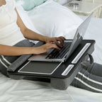 Portable Laptop Desk – Anti-Slip Bed Tray with Mouse Pad for Bedroom Sofa