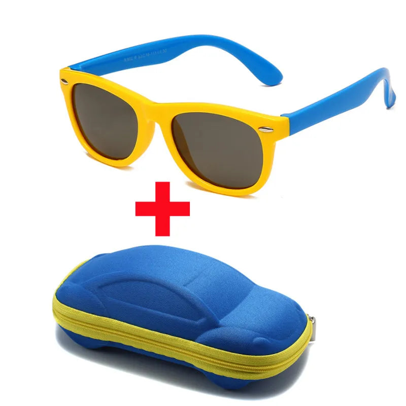 Silicone Kids Sunglasses – UV400 TR90 Goggles for Outdoor UV Protection