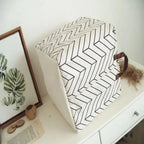 Foldable Cotton Linen Laundry Basket – Large Storage Bin for Home Organization