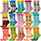 Colorful Cartoon Animal Crew Socks – Fun Harajuku Apparel for Men and Women