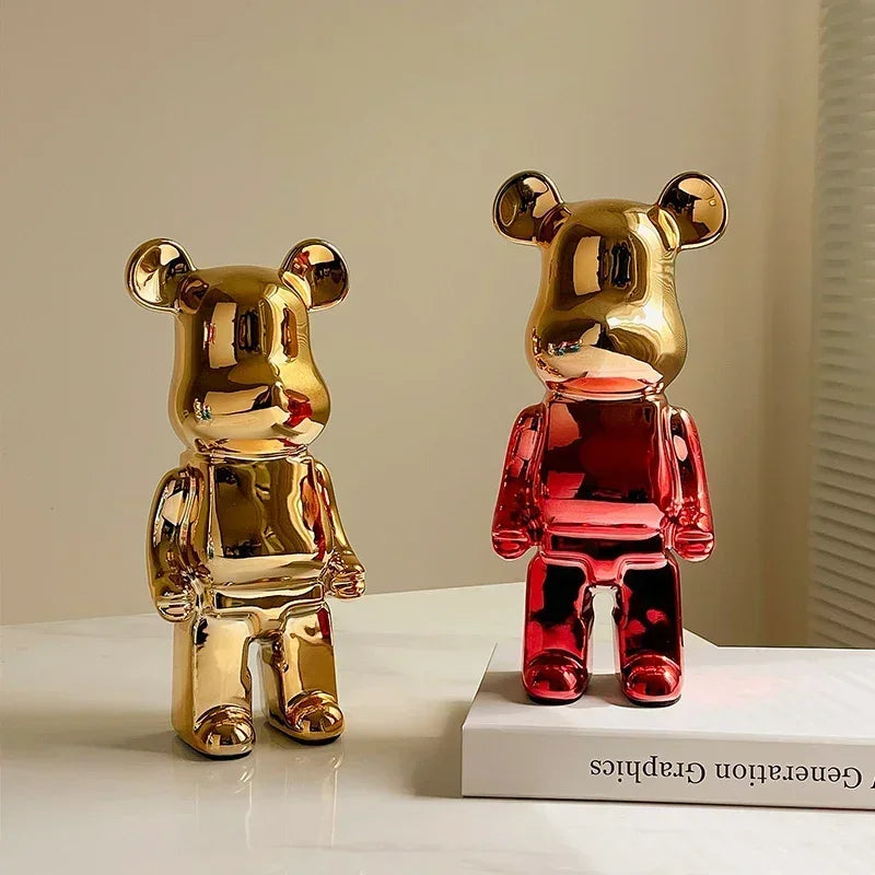 Ceramic Bear Figurine – Aesthetic Luxury Sculpture for Modern Home Decor