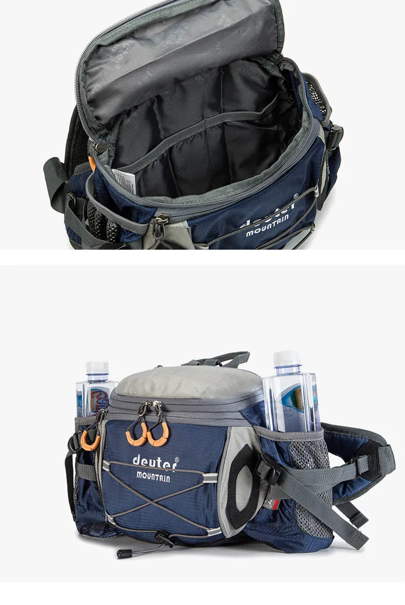 Multi-Pocket Fanny Pack – Water Bottle Holder for Outdoor Hiking and Cycling