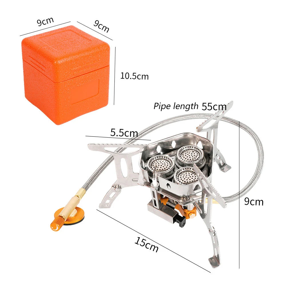 Folding Gas Camping Stove – 5800W Portable Burner for Outdoor Hiking BBQ