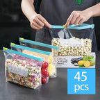 Leakproof Zipper Storage Bags – Fresh Keeping Food Organizers for Kitchen