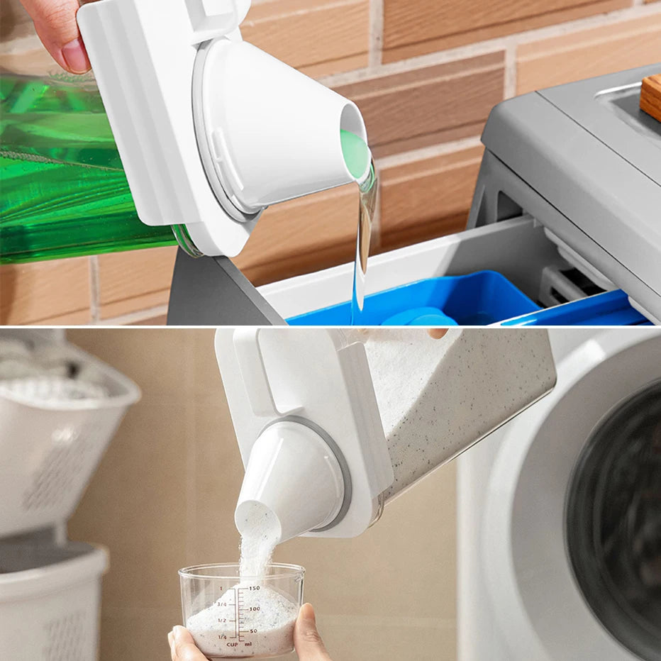 Refillable Laundry Dispenser – Multi-Size Storage Tank for Detergent Powder