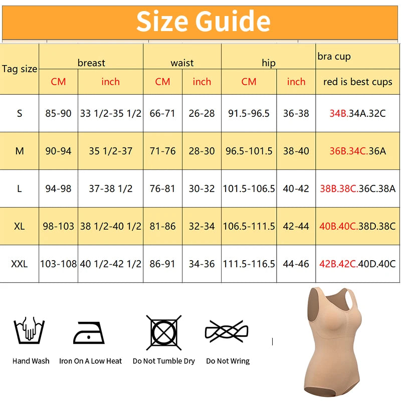 Tummy Control Shapewear Bodysuit – Slimming Waist Trainer for Women Fajas