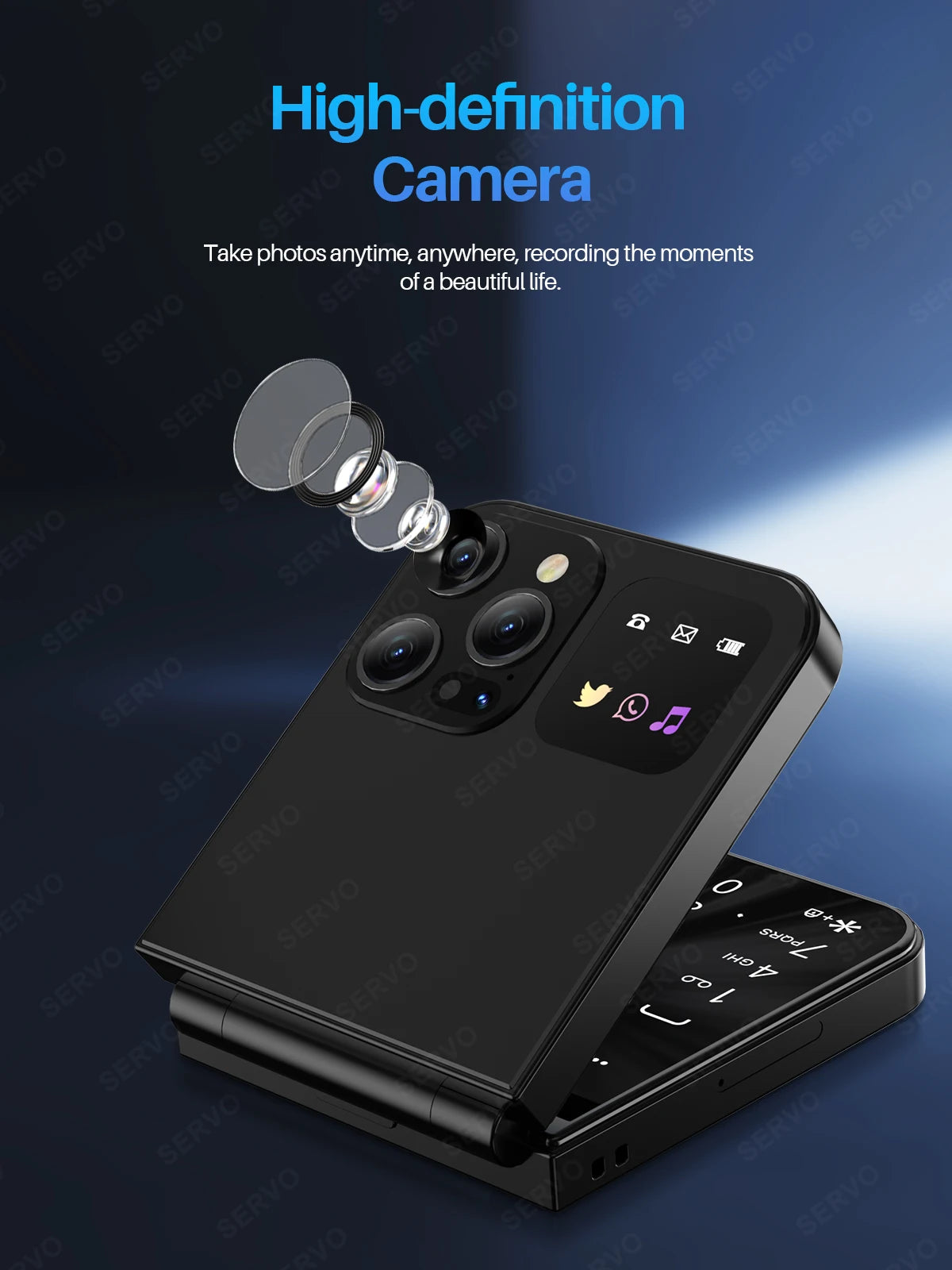 Flip Mobile Phone – Dual SIM with Call Recording for Seniors