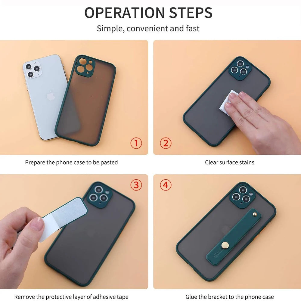Universal Phone Grip Holder – Collapsible Finger Stand for All Smartphones