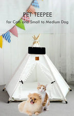 Portable Pet Teepee – Washable Indoor House for Cats and Small Dogs