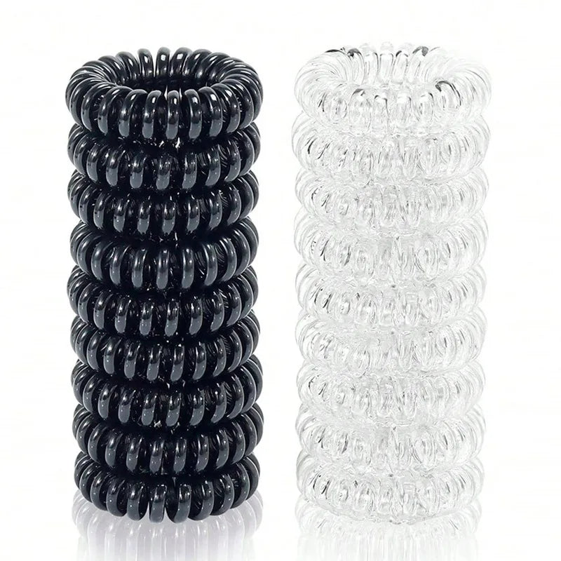 Spiral Hair Coils – Waterproof No Crease Ties for Daily Hair Styling