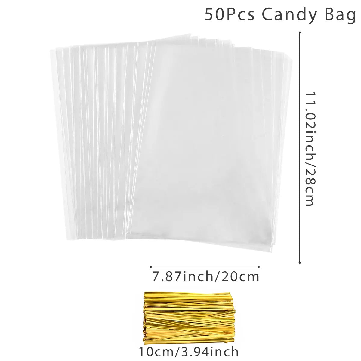 Clear Cellophane Bags – Transparent Plastic Packaging for Party Gift Favors