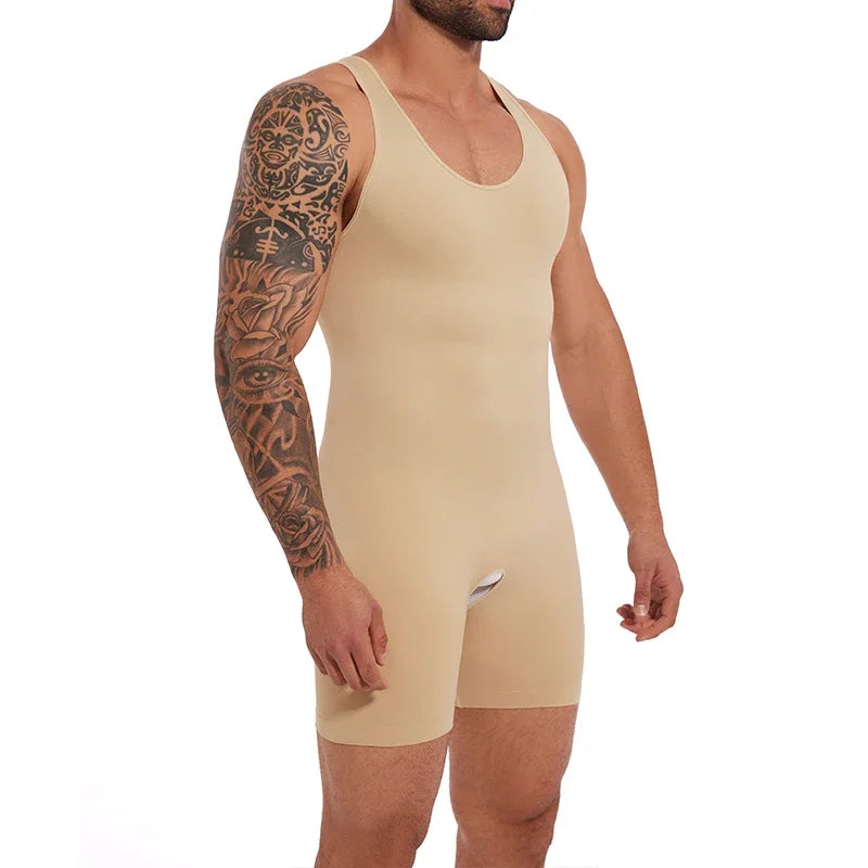 Compression Bodysuit – Slimming Tummy Control Vest for Men Body Shaping