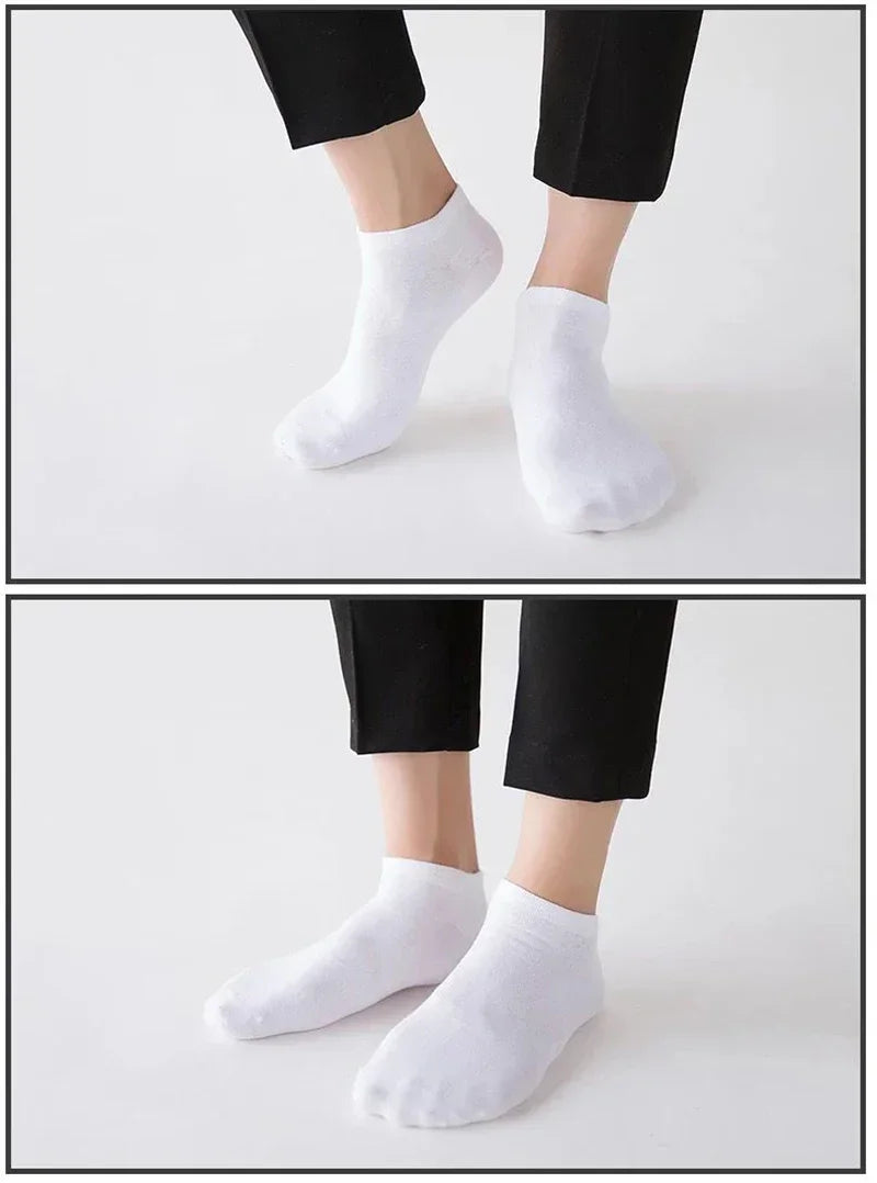 Breathable Cotton Ankle Socks – Solid Color Athletic Wear for Women