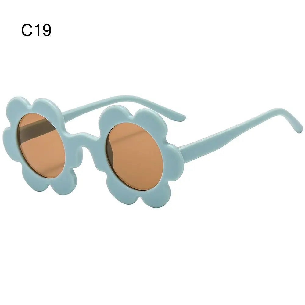 Retro Sunflower Round Sunglasses – Floral Festival Shades for Women