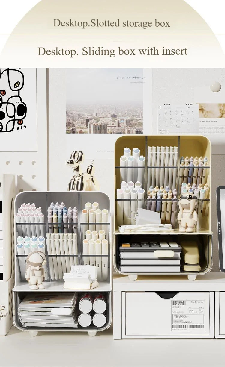 Slanted Desk Organizer – Large Capacity Stationery Holder for Office Storage