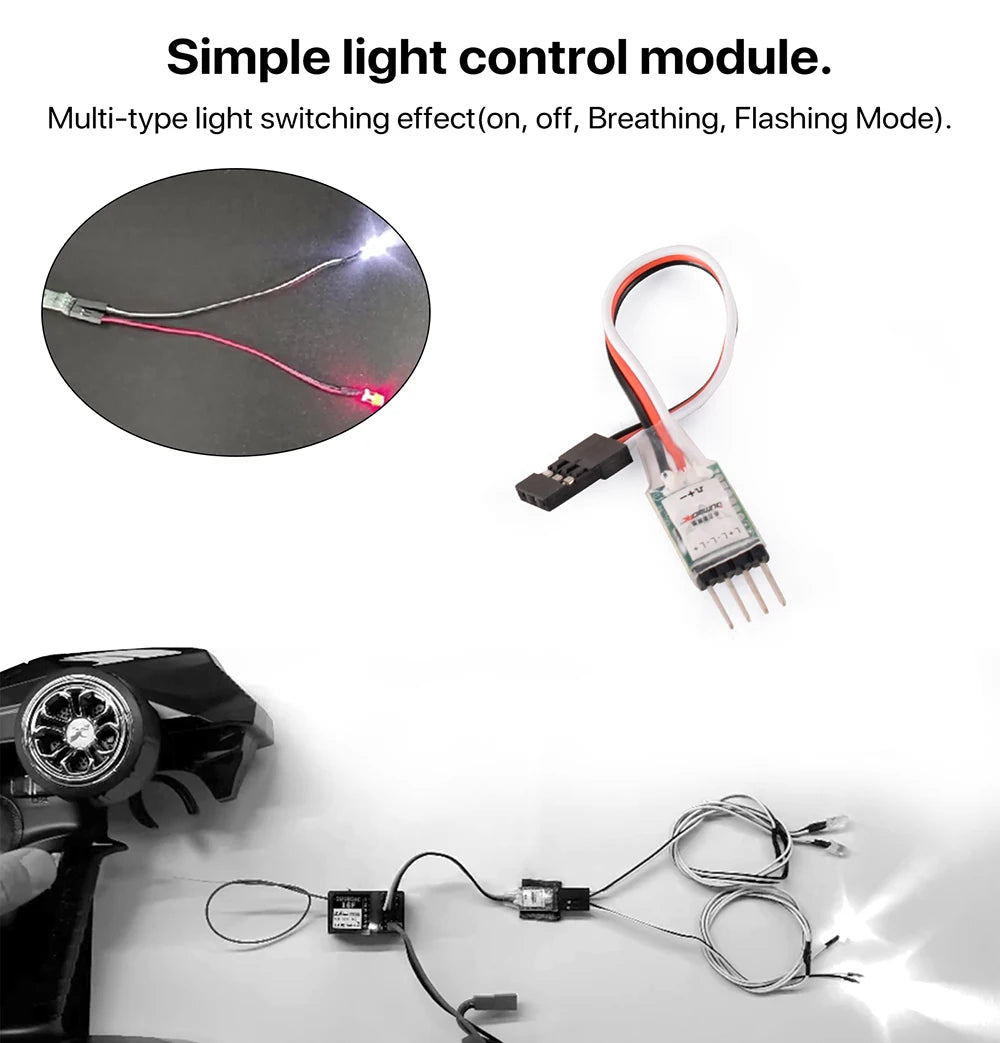 3-Channel LED Light Controller System for RC Vehicles and Aircraft