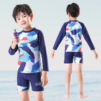 Boys Two-Piece Swimsuit – UV Protection Swimwear for Summer Swimming