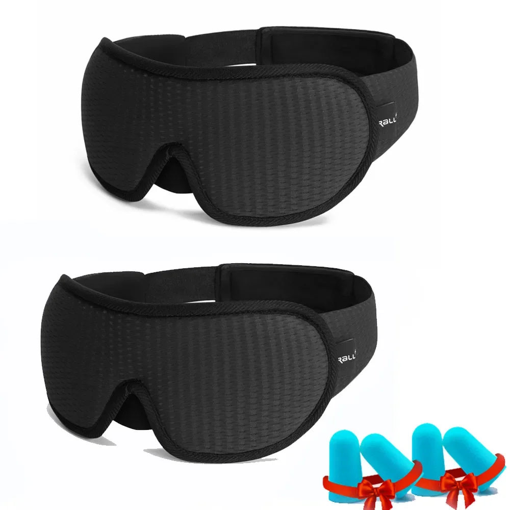 Soft 3D Contoured Eye Mask – Breathable Light Blocking for Travel Sleeping