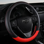 PU Leather Steering Wheel Cover – Non-Slip Grip for Universal Car Interior