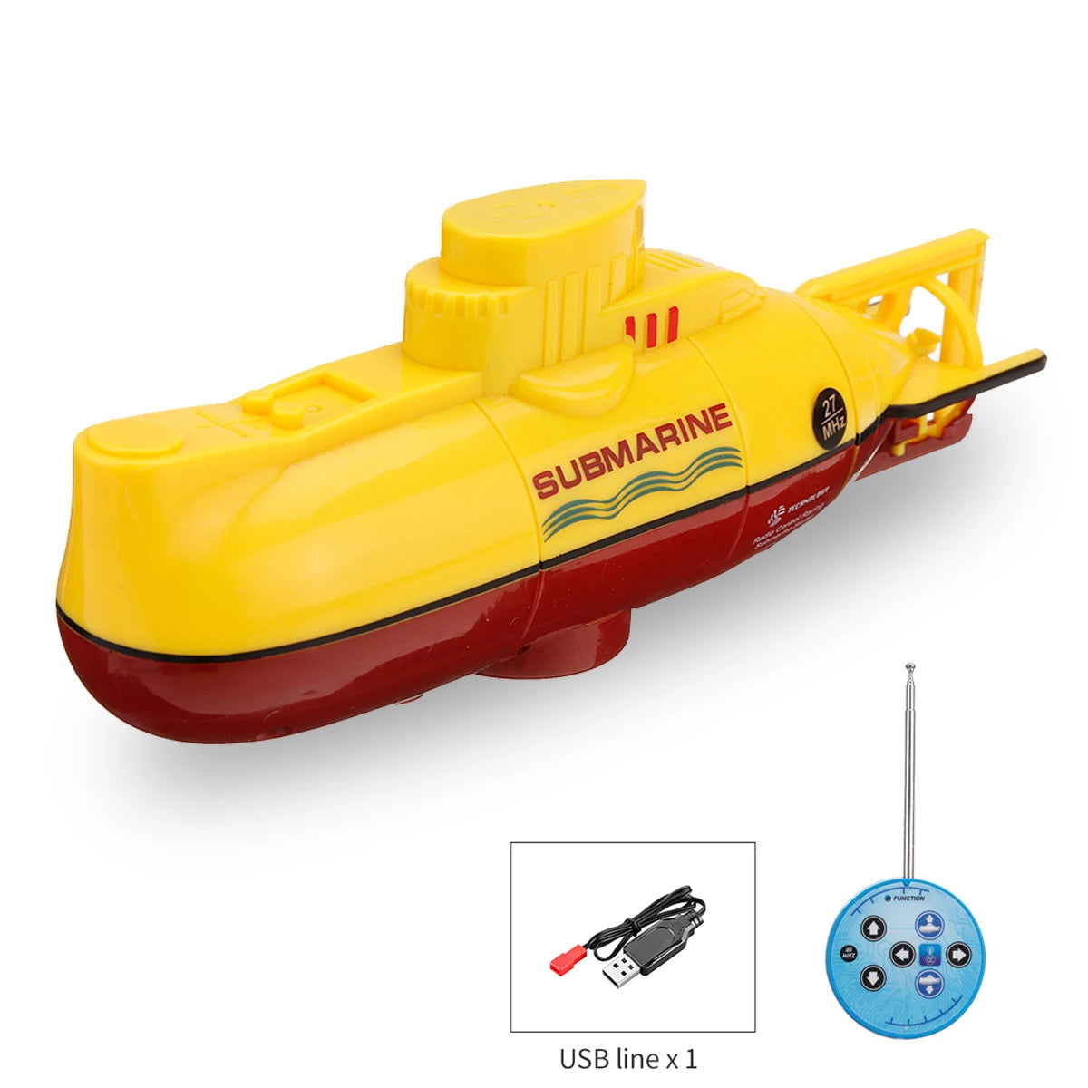 Mini RC Submarine – Waterproof Simulation Boat Toy for Kids Pool Play
