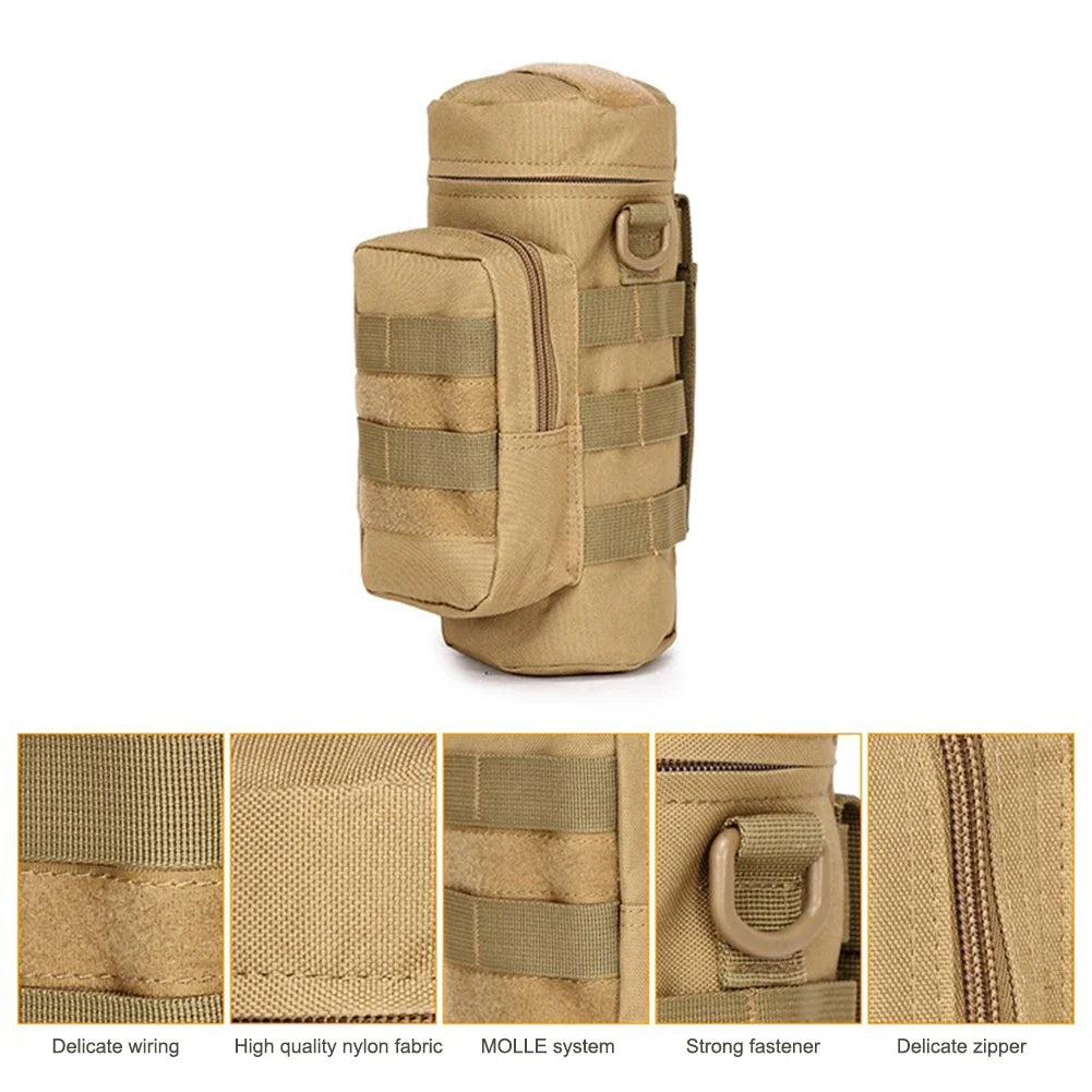 Molle Water Bottle Pouch – Tactical Kettle Carrier for Outdoor Camping