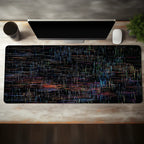 Large Colorful Particle Mouse Pad – Non-Slip Desk Mat for PC Gaming