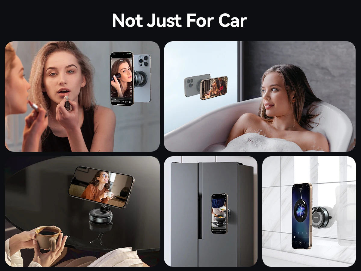 Magnetic Car Phone Holder – 360° Rotatable Suction Mount for Navigation