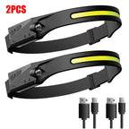 Rechargeable LED Sensor Headlamp – Motion Activated Light for Camping