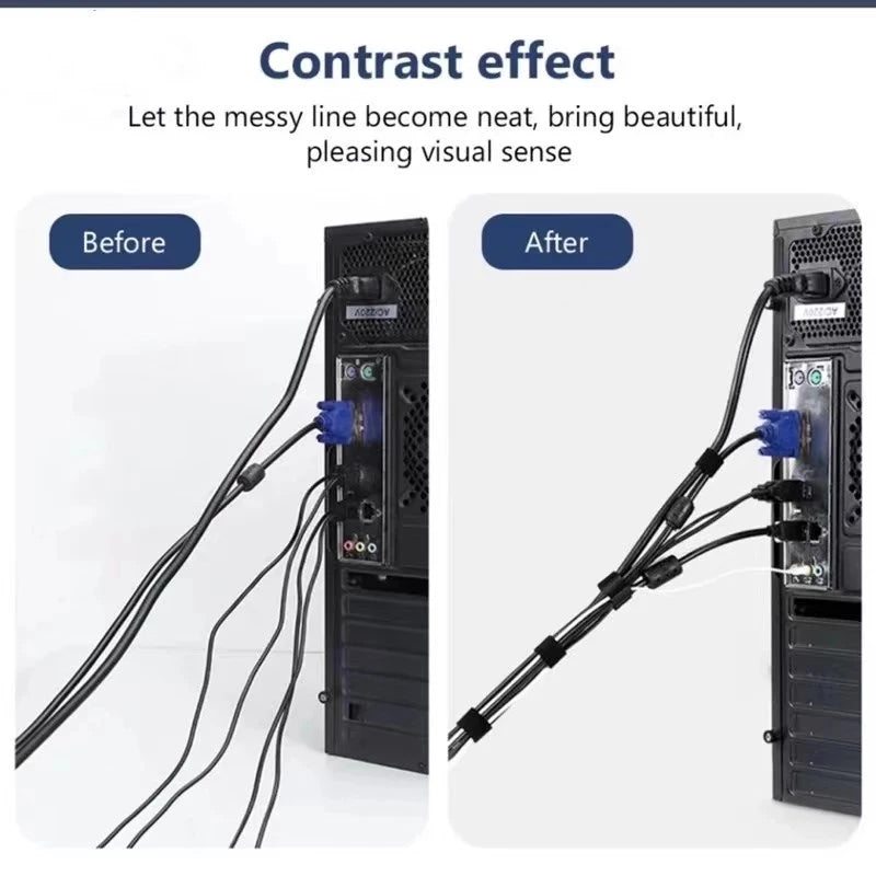 Cable Organizer Ties – Adjustable Cord Management for Desk and Electronics