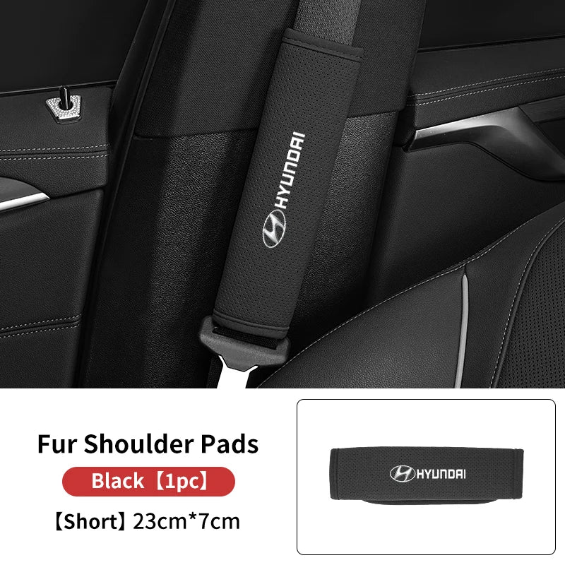 Suede Seat Belt Pads – Shoulder Protection for Hyundai Interior Comfort