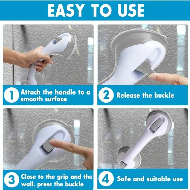 Suction Cup Grab Bar – Heavy Duty Safety Handle for Bathroom Shower Support