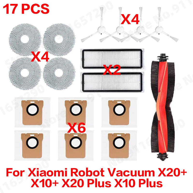 Vacuum Replacement Parts Kit – Dust Bags and Filters for Xiaomi Robot Vacuums