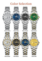 POEDAGAR Quartz Women's Watch – Stainless Steel Waterproof Date for Dress