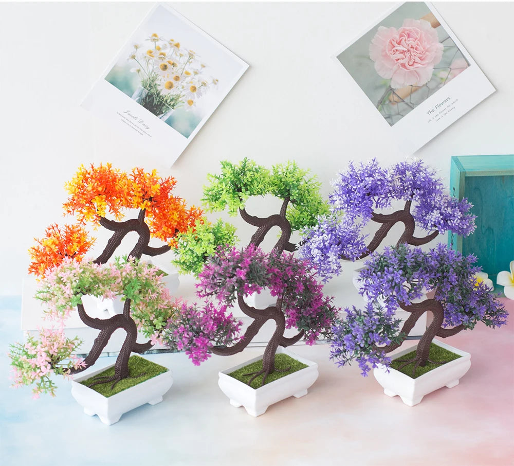 Artificial Potted Bonsai Tree – Zen Miniature Plant for Home Desk Decor
