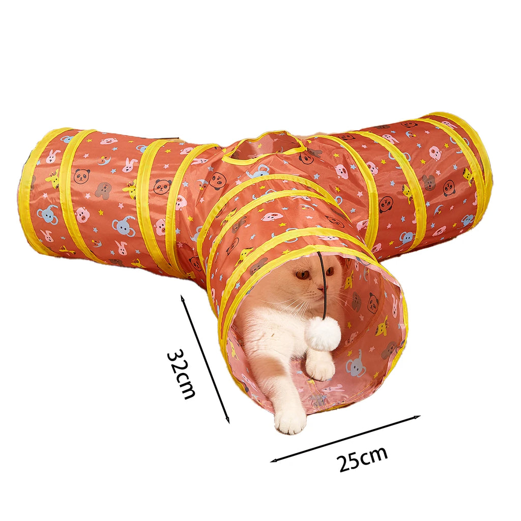Collapsible Cat Tunnel – Interactive Pet Play Tube for Indoor Exercise