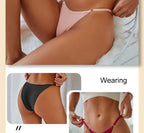 Cotton Low Rise Briefs – Metal Ring Hollow Panties for Women M-2XL