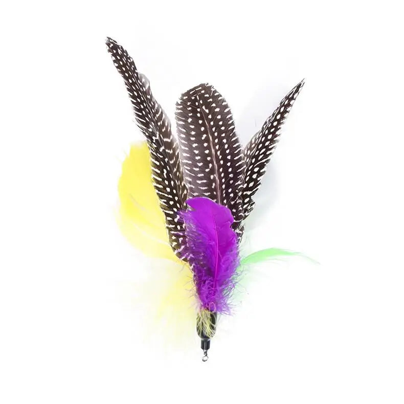 Interactive Cat Feather Toy Set – Retractable Wand for Indoor Pet Play