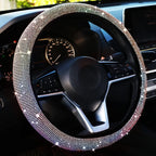 Crystal Rhinestone Steering Wheel Cover – Sparkling Auto Interior Decoration