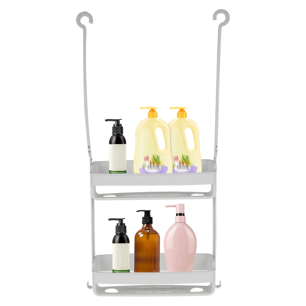 Hanging Bathroom Shelf – Nail-Free Shower Organizer for Shampoo Storage