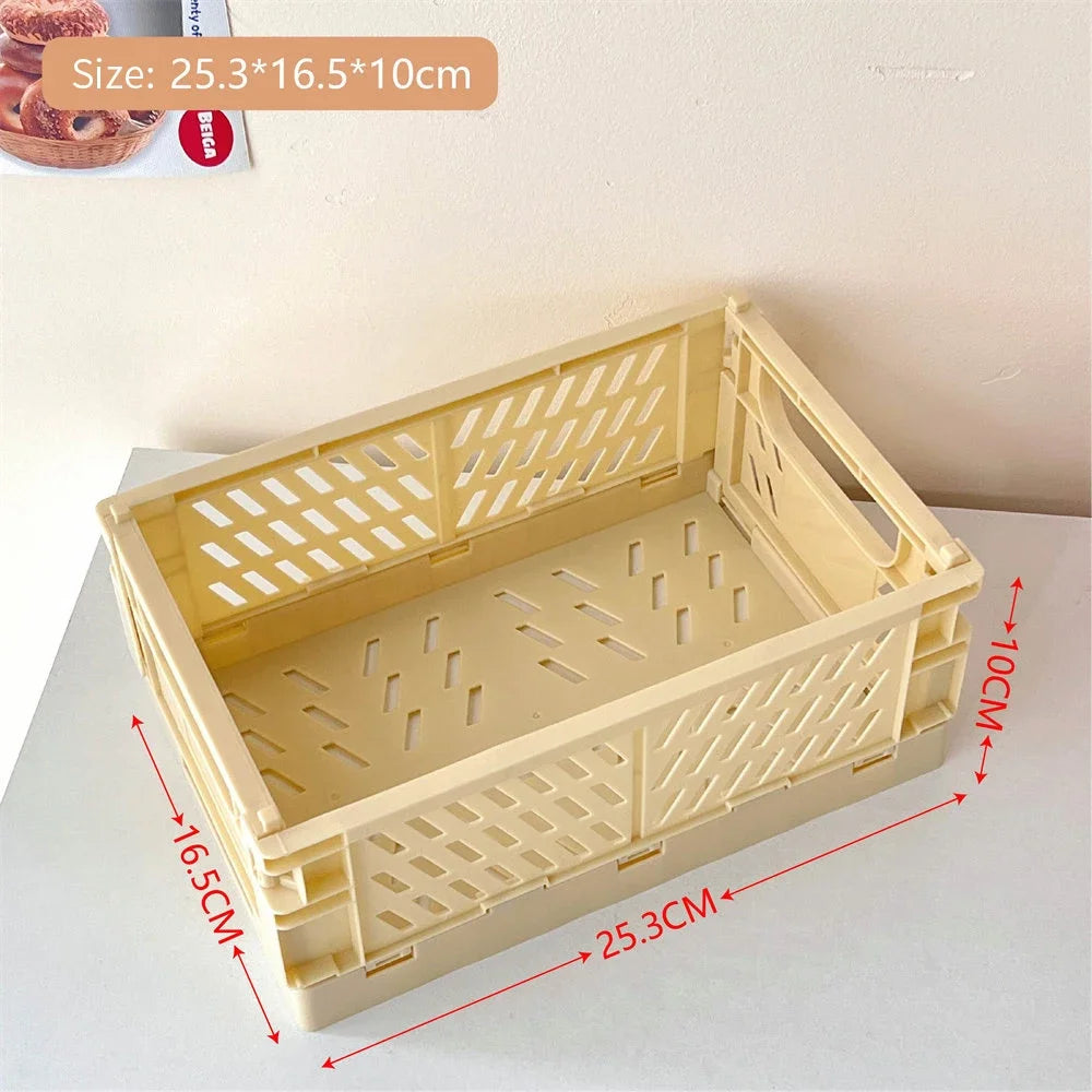 Foldable Storage Crate – Collapsible Organizer for Toys and Desk Supplies