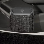 Bling Car Trash Bin – Crystal Seat Back Garbage Storage for Women Interior