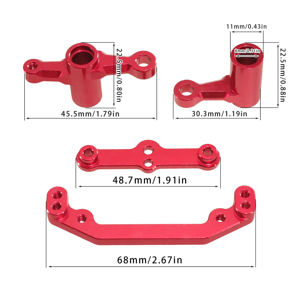 Metal Upgrade Parts – Steering and Suspension Set for RC Car