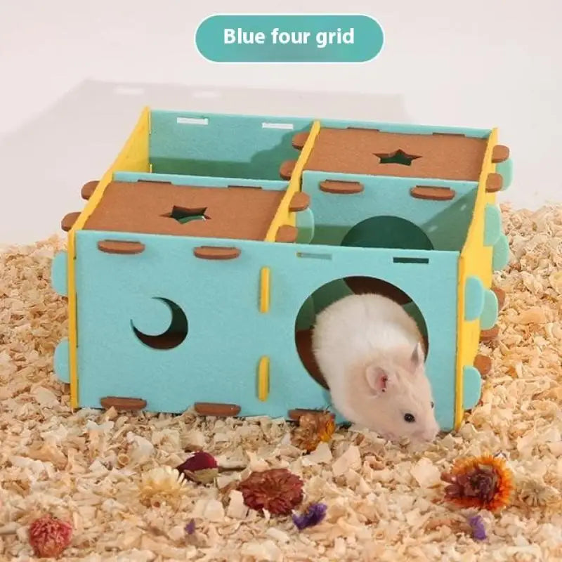 Felt Maze Hideout – Removable Tunnel Nest for Hamsters and Small Pets