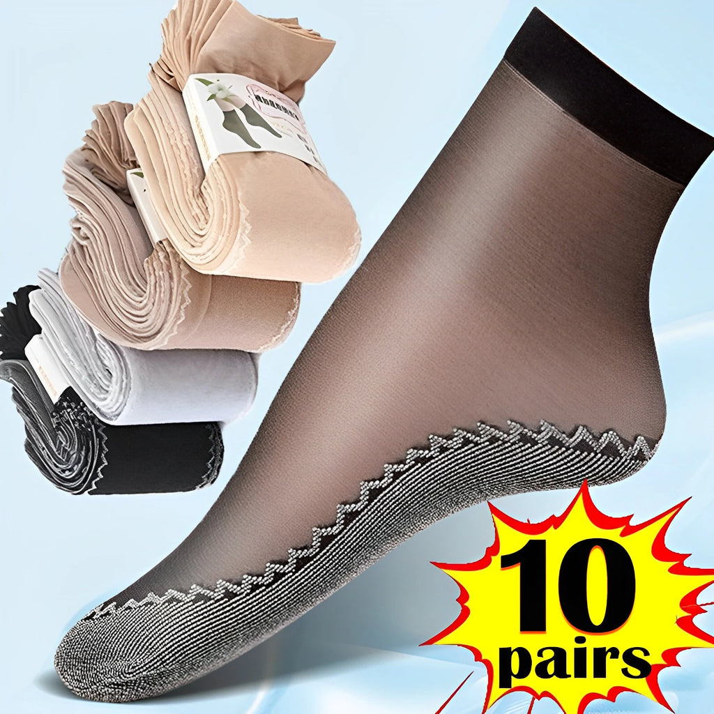 Ultrathin Transparent Boat Socks – Breathable Women's Ankle Socks for Summer