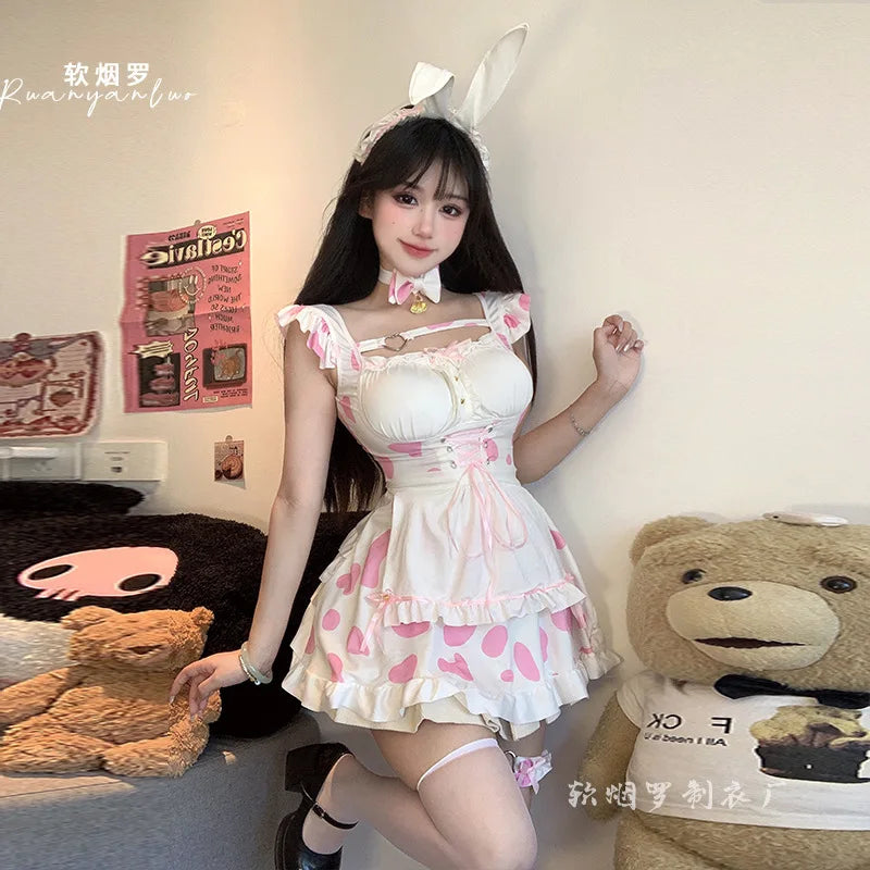 Maid Bunnygirl Cosplay Lingerie – Kawaii Roleplay Costume for Anime Parties